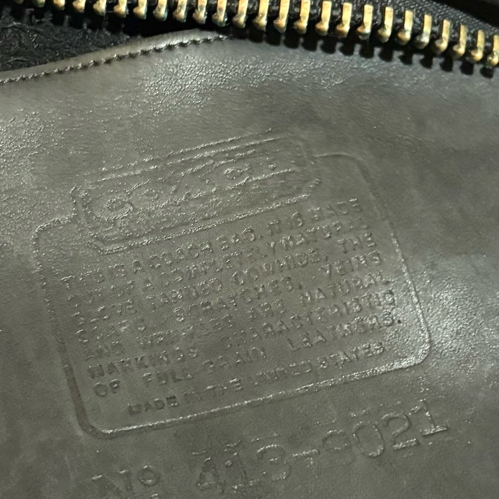 Coach vintage Black Leather bucket crossbody Bag - Picture 6 of 9